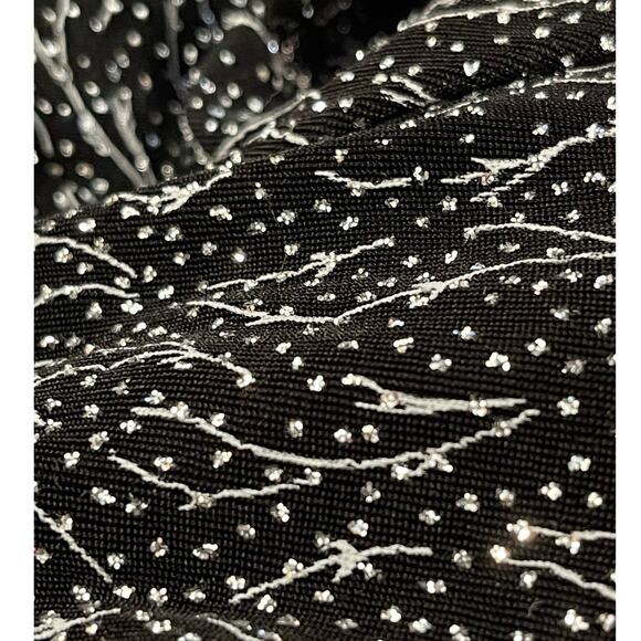 ONYX Nite Open Front Cardigan and Shell Black with Silver Sparkle Size Medium - Picture 6 of 7